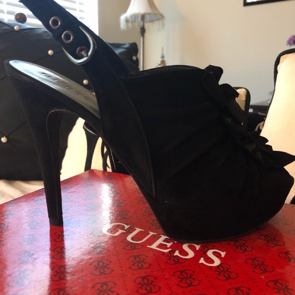 Black Suede Guess Shoes